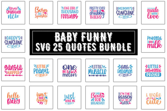 Review: Baby Funny SVG 25 Quotes Bundle